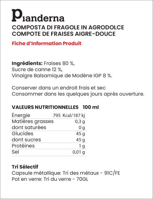 Compote de fraises aigre-douce