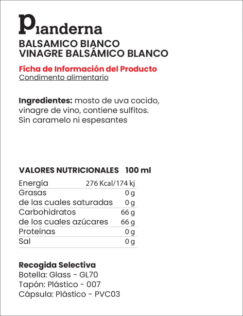 Condimento Balsamico Bianco