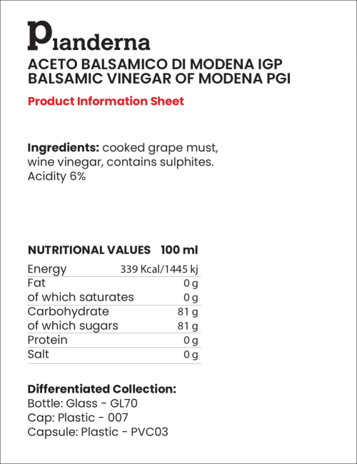 Vinaigre balsamique de Modène IGP