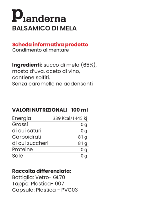 Condimento Balsamico di Mela